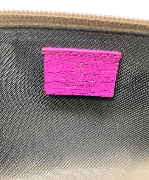 GUCCI（グッチ）GUCCI (グッチ) アクセサリーポーチ ベージュ×ピンクの古着・服飾アイテム