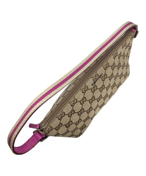 GUCCI（グッチ）GUCCI (グッチ) アクセサリーポーチ ベージュ×ピンクの古着・服飾アイテム