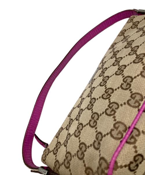GUCCI（グッチ）GUCCI (グッチ) アクセサリーポーチ ベージュ×ピンクの古着・服飾アイテム