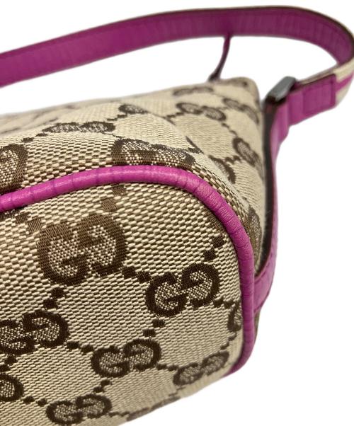 GUCCI（グッチ）GUCCI (グッチ) アクセサリーポーチ ベージュ×ピンクの古着・服飾アイテム