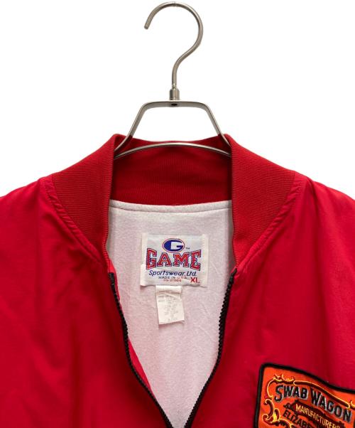 GAME SPORTSWEAR（ゲームスポーツウェア）GAME SPORTSWEAR (ゲームスポーツウェア) アワードジャケット レッド サイズ:SIZE XLの古着・服飾アイテム