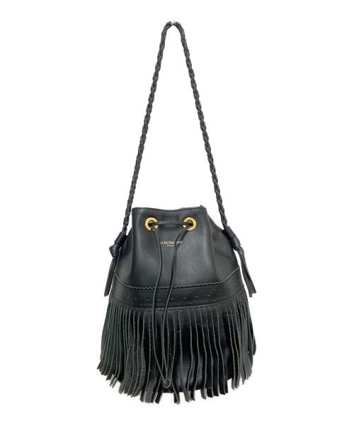 J&M DAVIDSON（ジェイ＆エム デヴィッドソン）J&M DAVIDSON (ジェイ＆エム デヴィッドソン) 巾着バッグ ブラックの古着・服飾アイテム