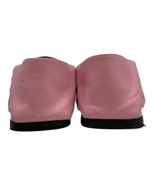 sergio rossi（セルジオロッシ）sergio rossi (セルジオロッシ) カットワークレザーフラットシューズ ピンク サイズ:SIZE 36の古着・服飾アイテム