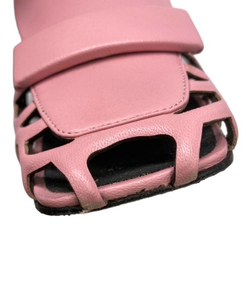 sergio rossi（セルジオロッシ）sergio rossi (セルジオロッシ) カットワークレザーフラットシューズ ピンク サイズ:SIZE 36の古着・服飾アイテム
