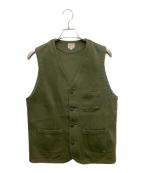 MOMOTARO JEANS桃太郎ジーンズ）の古着「ワークベスト」｜オリーブ