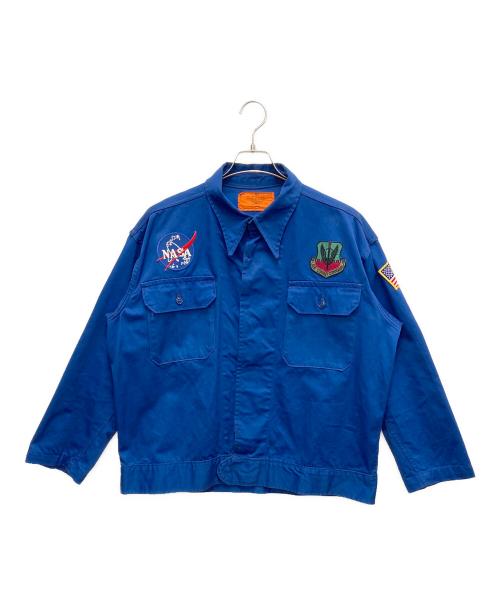 USAF（ユーエスエアフォース）USAF (ユーエスエアフォース) パッチワークミリタリージャケット ブルー サイズ:SIZE Lの古着・服飾アイテム