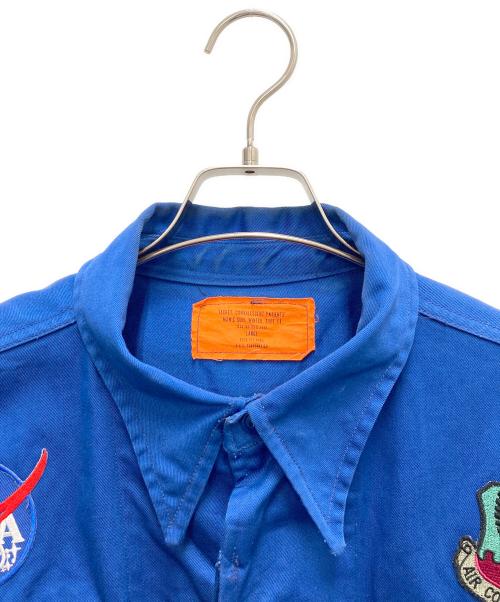 USAF（ユーエスエアフォース）USAF (ユーエスエアフォース) パッチワークミリタリージャケット ブルー サイズ:SIZE Lの古着・服飾アイテム