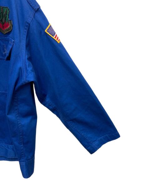 USAF（ユーエスエアフォース）USAF (ユーエスエアフォース) パッチワークミリタリージャケット ブルー サイズ:SIZE Lの古着・服飾アイテム