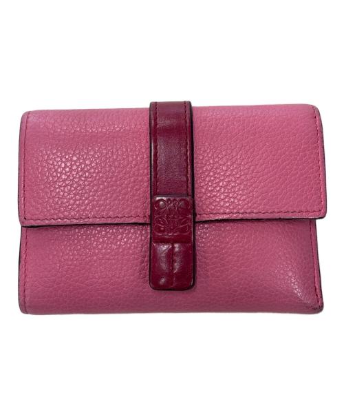 LOEWE（ロエベ）LOEWE (ロエベ) 3つ折り財布 ピンクの古着・服飾アイテム