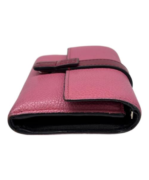 LOEWE（ロエベ）LOEWE (ロエベ) 3つ折り財布 ピンクの古着・服飾アイテム