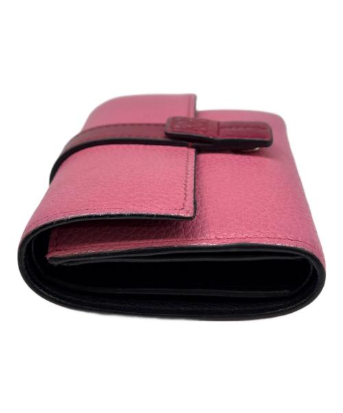 LOEWE（ロエベ）LOEWE (ロエベ) 3つ折り財布 ピンクの古着・服飾アイテム