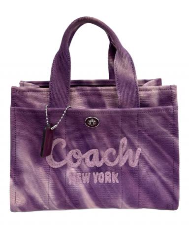 COACH コーチ 38619 ショルダー レザー トートバッグ パープル レディース 中古・古着通販】COACH (コーチ) トートバッグ パープル｜ブランド