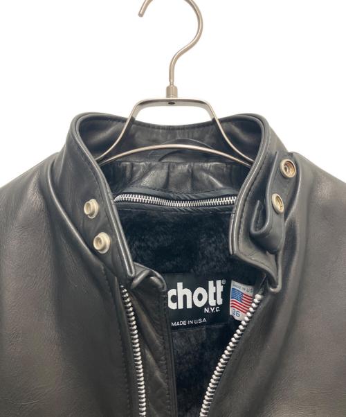 Schott（ショット）Schott (ショット) ライナー付きレザージャケット ブラック サイズ:SIZE36の古着・服飾アイテム