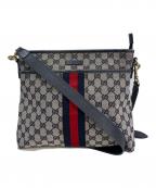 GUCCIグッチ）の古着「ショルダーバッグ　GG　388926」｜ネイビー×ベージュ