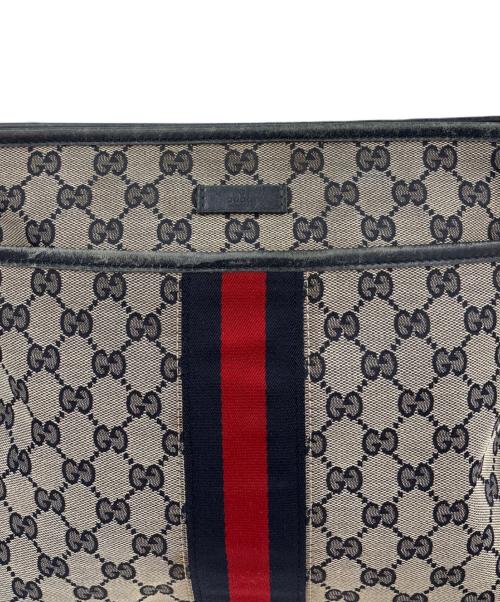 GUCCI（グッチ）GUCCI (グッチ) ショルダーバッグ　GG　388926 ネイビー×ベージュの古着・服飾アイテム