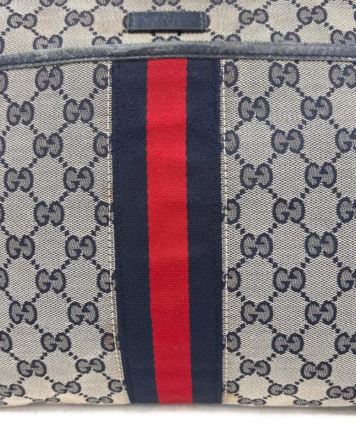 GUCCI（グッチ）GUCCI (グッチ) ショルダーバッグ　GG　388926 ネイビー×ベージュの古着・服飾アイテム