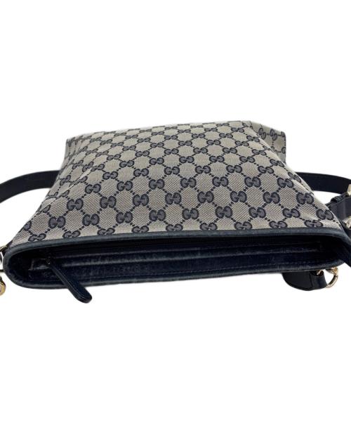GUCCI（グッチ）GUCCI (グッチ) ショルダーバッグ　GG　388926 ネイビー×ベージュの古着・服飾アイテム