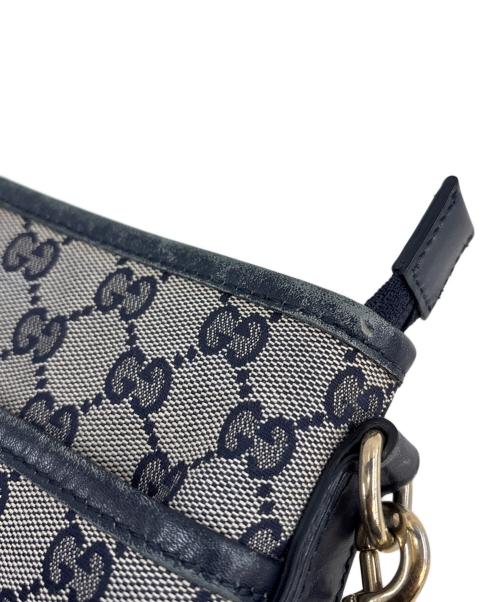 GUCCI（グッチ）GUCCI (グッチ) ショルダーバッグ　GG　388926 ネイビー×ベージュの古着・服飾アイテム