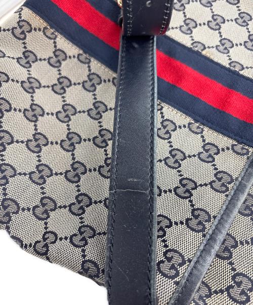 GUCCI（グッチ）GUCCI (グッチ) ショルダーバッグ　GG　388926 ネイビー×ベージュの古着・服飾アイテム