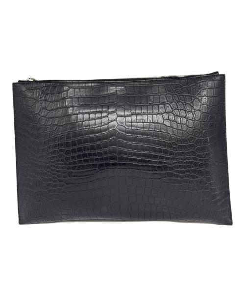 Saint Laurent Paris（サンローランパリ）Saint Laurent Paris (サンローランパリ) クラッチバッグ ブラックの古着・服飾アイテム