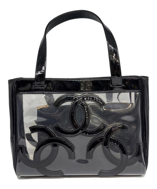 CHANEL（シャネル）CHANEL (シャネル) クリアトートバッグ　トリプルココマーク ブラックの古着・服飾アイテム