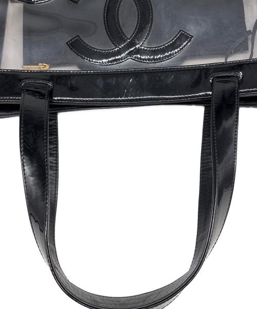 CHANEL（シャネル）CHANEL (シャネル) クリアトートバッグ　トリプルココマーク ブラックの古着・服飾アイテム