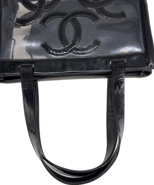 CHANEL（シャネル）CHANEL (シャネル) クリアトートバッグ　トリプルココマーク ブラックの古着・服飾アイテム