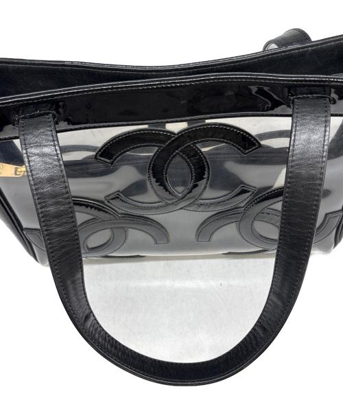 CHANEL（シャネル）CHANEL (シャネル) クリアトートバッグ　トリプルココマーク ブラックの古着・服飾アイテム