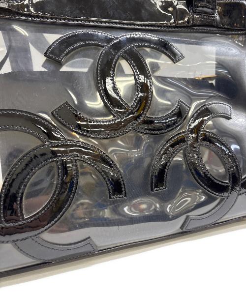 CHANEL（シャネル）CHANEL (シャネル) クリアトートバッグ　トリプルココマーク ブラックの古着・服飾アイテム