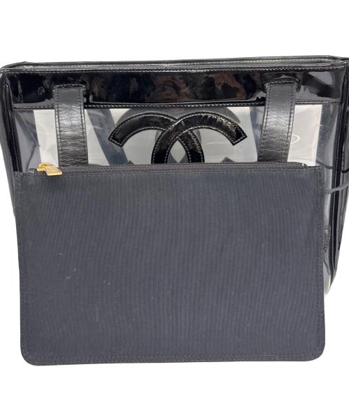 CHANEL（シャネル）CHANEL (シャネル) クリアトートバッグ　トリプルココマーク ブラックの古着・服飾アイテム