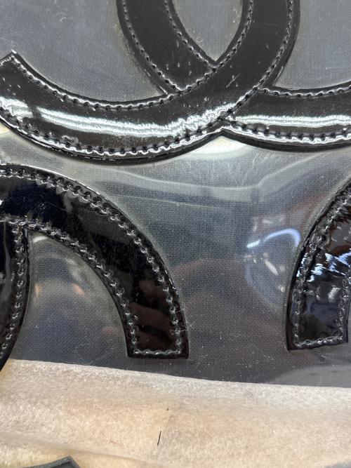 CHANEL（シャネル）CHANEL (シャネル) クリアトートバッグ　トリプルココマーク ブラックの古着・服飾アイテム