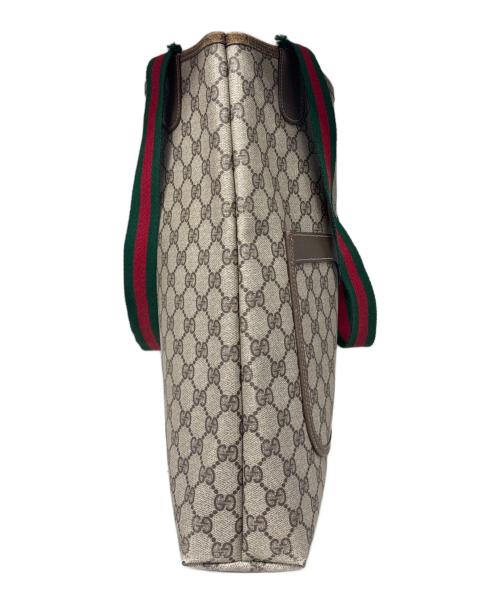 GUCCI（グッチ）GUCCI (グッチ) GGプラス トートバッグ ブラウンの古着・服飾アイテム