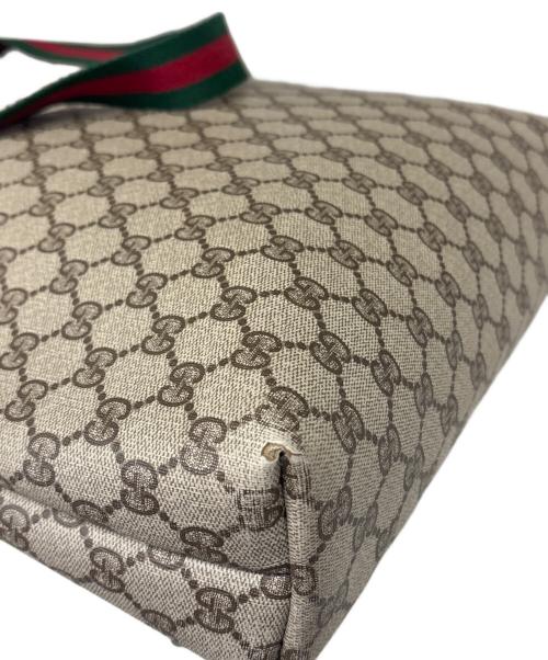 GUCCI（グッチ）GUCCI (グッチ) GGプラス トートバッグ ブラウンの古着・服飾アイテム