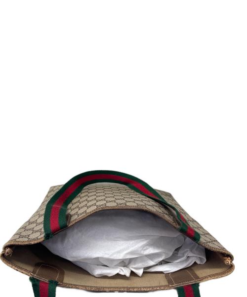 GUCCI（グッチ）GUCCI (グッチ) GGプラス トートバッグ ブラウンの古着・服飾アイテム