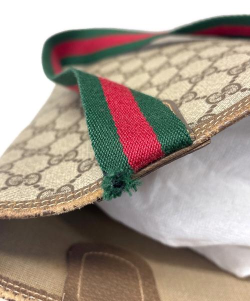 GUCCI（グッチ）GUCCI (グッチ) GGプラス トートバッグ ブラウンの古着・服飾アイテム