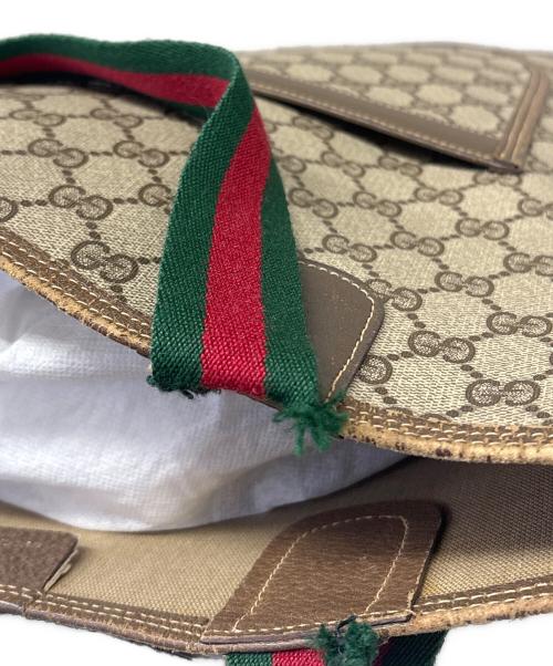 GUCCI（グッチ）GUCCI (グッチ) GGプラス トートバッグ ブラウンの古着・服飾アイテム