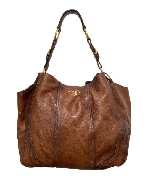 PRADA（プラダ）PRADA (プラダ) ワンショルダーバッグ　1BC3786 ブラウンの古着・服飾アイテム