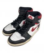NIKEナイキ）の古着「AIR JORDAN 1 RETRO HIGH OG BRED TOE」｜ブラック×ホワイト