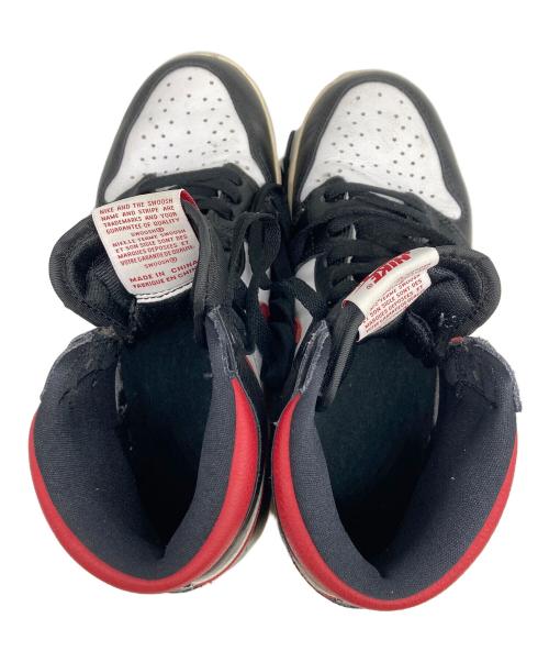 NIKE（ナイキ）NIKE (ナイキ) AIR JORDAN 1 RETRO HIGH OG BRED TOE ブラック×ホワイト サイズ:SIZE 26.5cmの古着・服飾アイテム
