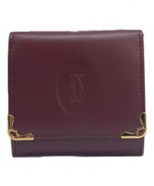 Cartier（カルティエ）の古着「コインケース　マストライン」｜ボルドー