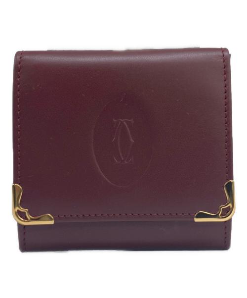 Cartier（カルティエ）Cartier (カルティエ) コインケース　マストライン ボルドーの古着・服飾アイテム