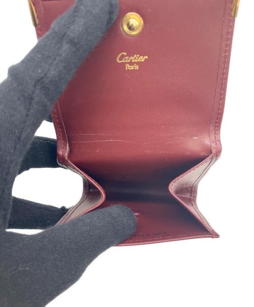 Cartier（カルティエ）Cartier (カルティエ) コインケース　マストライン ボルドーの古着・服飾アイテム
