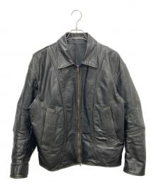 JOURNAL STANDARD（ジャーナルスタンダード）の古着「バッファローレザー ドライビングブルゾン」｜ブラック