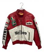 PLICANAプリカーナ）の古着「レザージャケット　マルボロ」｜レッド