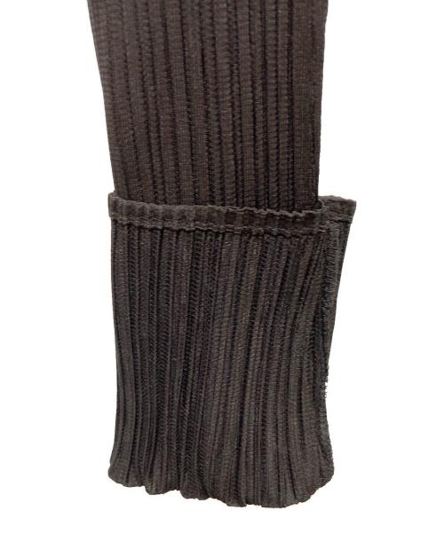 PLEATS PLEASE（プリーツプリーズ）PLEATS PLEASE (プリーツプリーズ) プリーツジップアップカーディガン ブラウン サイズ:SIZE3の古着・服飾アイテム