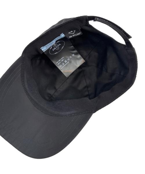 PRADA（プラダ）PRADA (プラダ) Re-Nylon ベースボールキャップ ブラック サイズ:SIZE S　57cmの古着・服飾アイテム