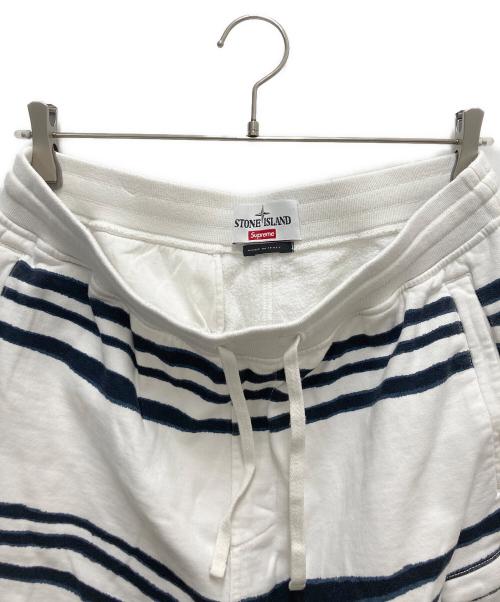 STONE ISLAND（ストーンアイランド）STONE ISLAND (ストーンアイランド) SUPREME (シュプリーム) ハーフパンツ ホワイト サイズ:SIZE Mの古着・服飾アイテム