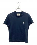 AMI PARISアミ パリス）の古着「半袖カットソー」｜ネイビー