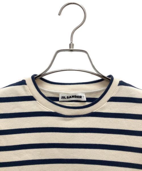 JIL SANDER+（ジルサンダープラス）JIL SANDER+ (ジルサンダープラス) 半袖カットソー アイボリー×ネイビー サイズ:SIZE Sの古着・服飾アイテム
