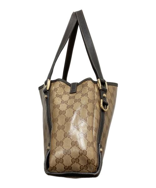 GUCCI（グッチ）GUCCI (グッチ) アビートートバッグ ベージュ×ブラウンの古着・服飾アイテム